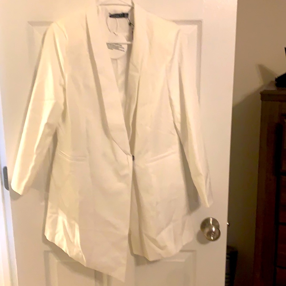 White Asymmetrical Blazer - NEW w Tags